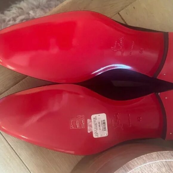 NEW MEN'S CHRISTIAN LOUBOUTIN DANDELION STRASS BLACK SUEDE LOAFERS - Picture 6 of 8